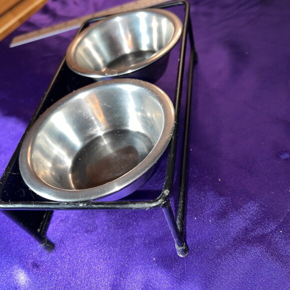 πWhisker City "Meow" Double Diner Cat Bowl, 0.5-cup Copper - Steel - Picture 11 of 14